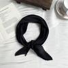 Crumpled rhombus silk scarf high-end new solid color versatile silk scarf neck small scarf streamer scarf shawl