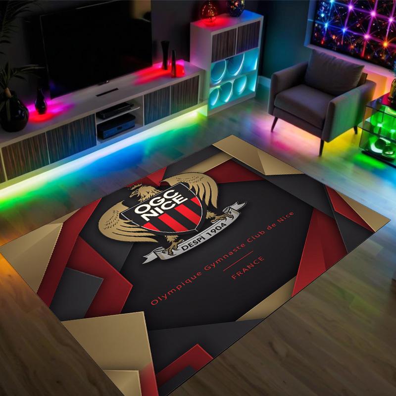 OGC Nice FC Design Crystal Velvet Carpet Cozy Non?Slip Printed Rug For Bedroom Living Room Entrance