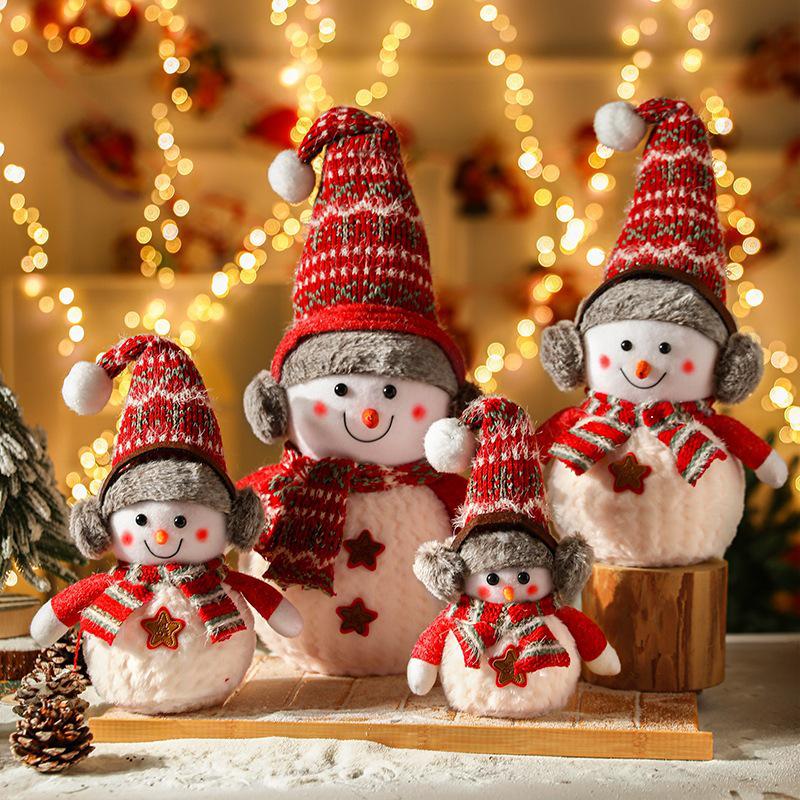 Large Snowman Figurine for Christmas Decoration and Party Atmosphere