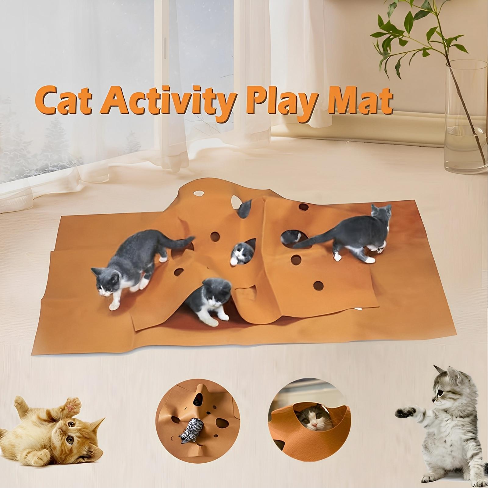 

Игровой коврик для кошки Игрушки для домашних животных Тренировочная активность Складной коврик Устойчивые к царапинам игрушки Кусание Лазание Коврик-поддон для кошачьего туалета China Mainland