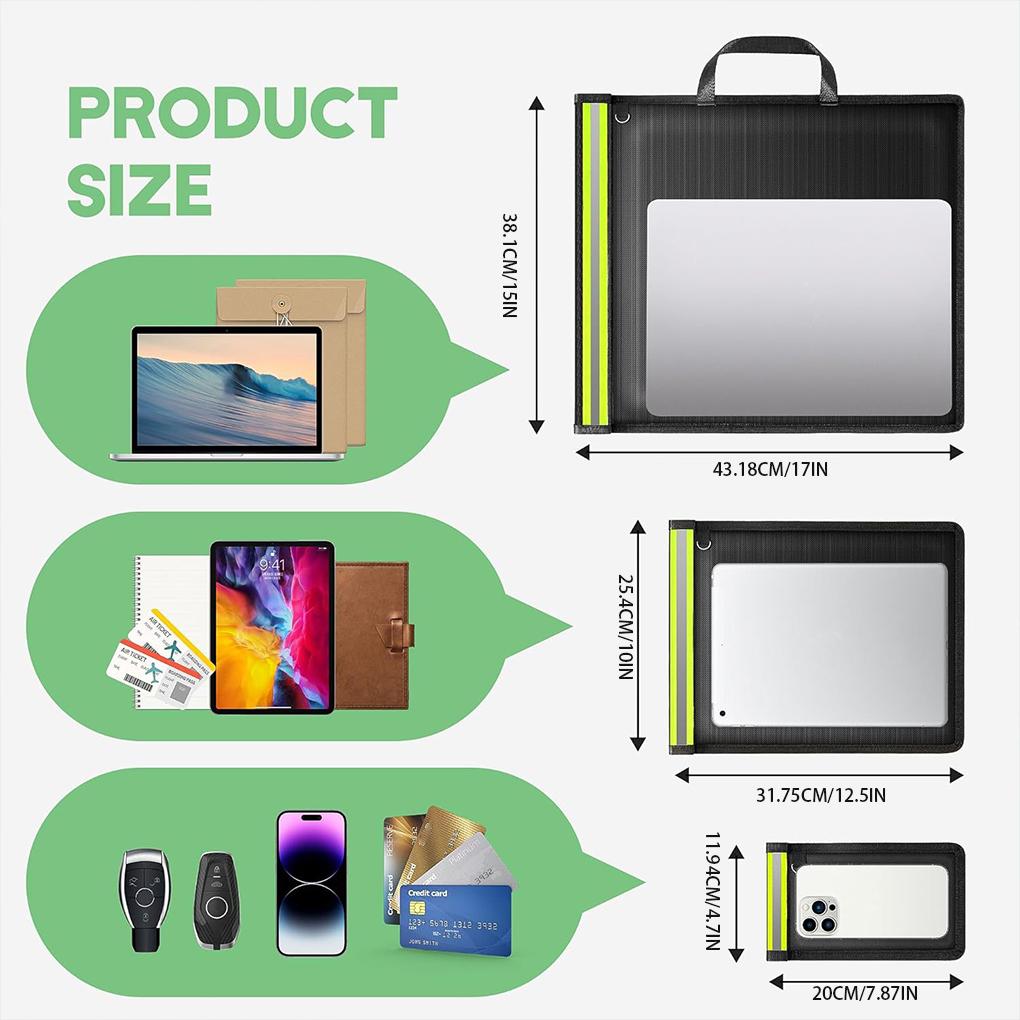 3PCS Signal Blocker Faraday Bag RFID Faraday Pouch with Reflective Strip Anti-Tracking Signal Blocker Faraday Bag for Keys Phone