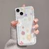 Simple color flower for iPhone17ProMax airbag mobile phone case 15 Apple 16 all-inclusive 13/14