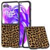 ABEEL For Motorola Razr 50 Ultra 5G Case PU+PC Back Phone Cover with Leopard Pattern