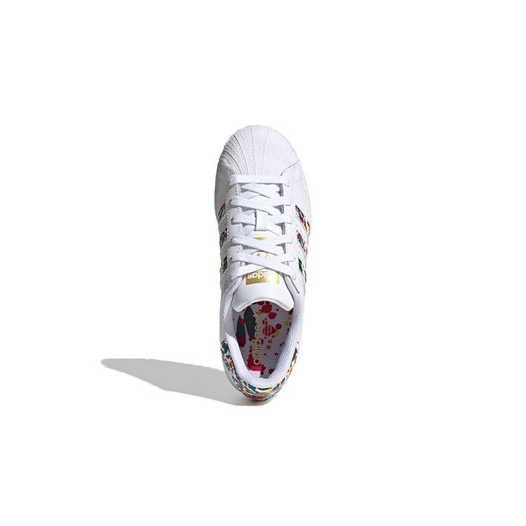 Adidas Originals Superstar Series J Print Low-Top Kids Sneakers Kids Sneakers White FY9828