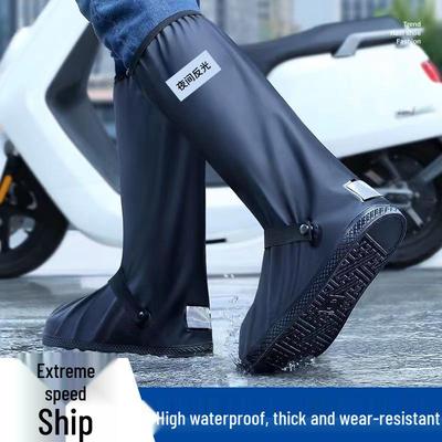 Cubrezapatos impermeables unisex antideslizantes para ciclismo al aire libre – Gruesos, duraderos, ideales para días lluviosos