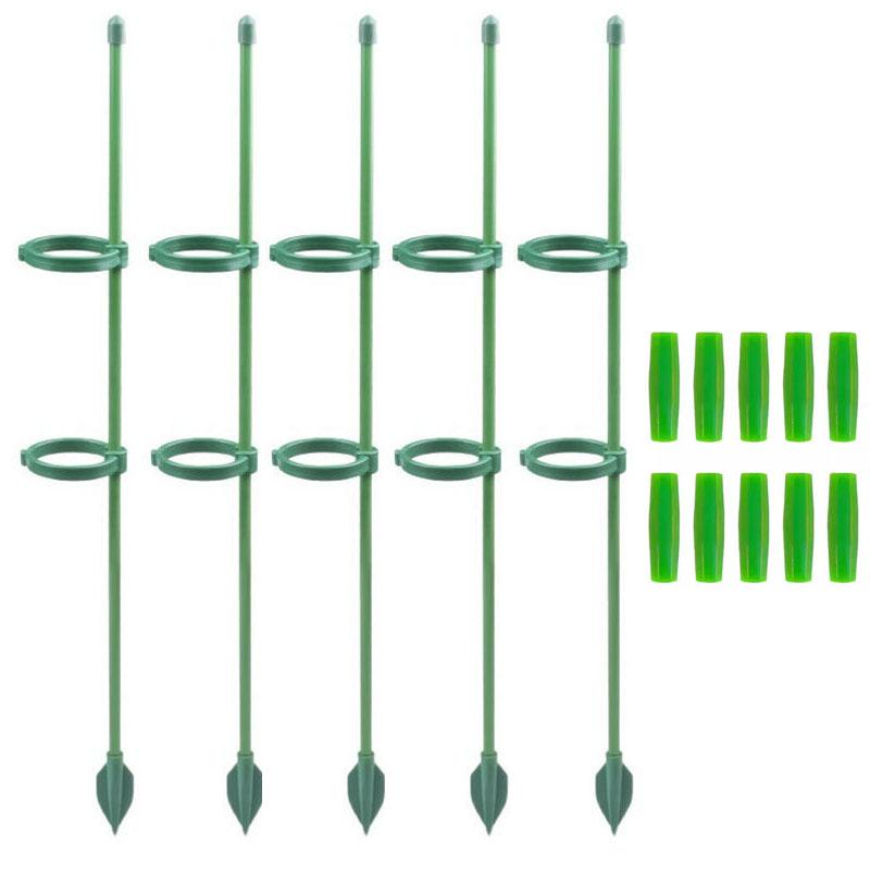 Plant Supports for Indoor Plants,  30cm Plant Stakes Support Sticks with Clips, Adjustable Monstera Support for Orchid Rose Flower