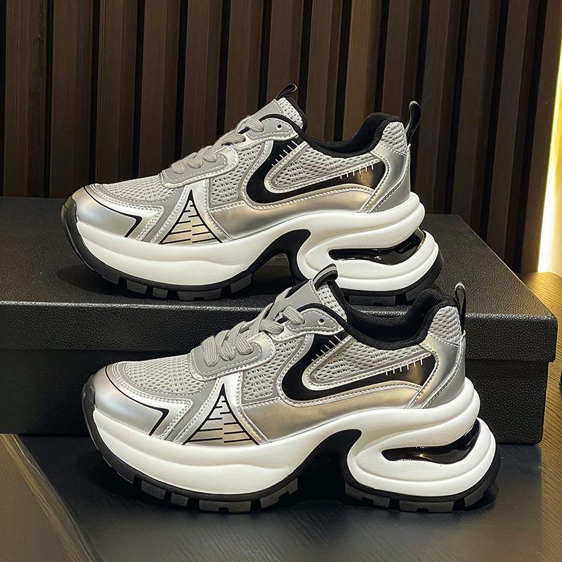 

Thick-soled versatile dad shoes women show small feet 2025 spring new small height increase sports casual shoes light 40