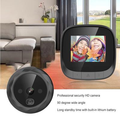Κάμερα Doorbell 2,4 ιντσών LCD Οθόνη Peephole Viewer Ασύρματο 90 μοιρών Long Standby Βίντεο κάμερα ασφαλείας Night Visions