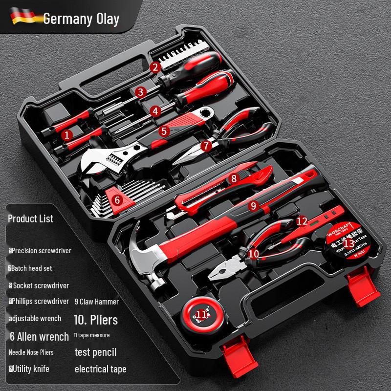 Multifunctional Household Toolbox Set for Home Repairs and Electricians