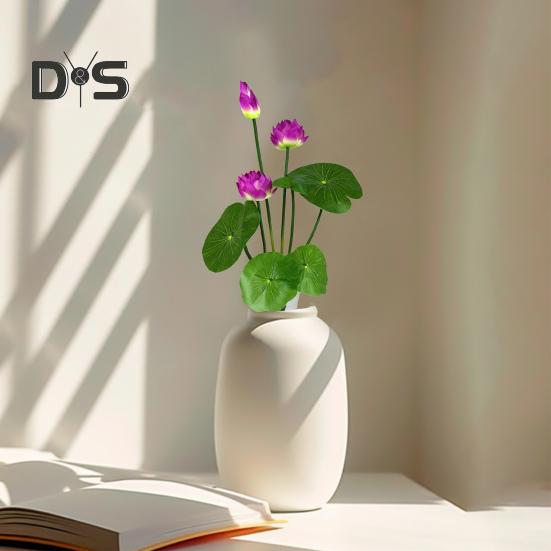 Künstliches Lotusblütenblatt, realistische Kunstseide, Blumendekoration für Hochzeiten, Partys, Zuhause, Büro, Tischdekoration, Kunstblumen, Pflanzen, Zweig