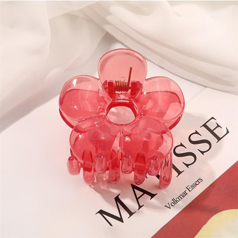 Fashion Claw Clip Hair Clips for Hair Women Colorful Solid Color Flower Shape Girls Hair Claw Hair Barrettes Hair Accessories