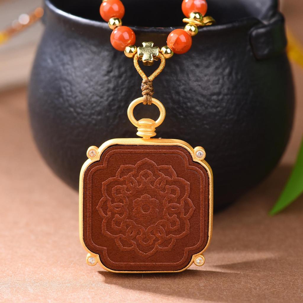 Tibetan Incense Pendant: Ash Medicine Mud Zhakiram Rope, Modern Chinese Style, Elegant Bestie Gift