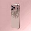 Minimalist Elegant Golden Dust Metallic Paint Glass Phone Case For iPhone 17 16 15 14 13 12 11 Pro Max 15 Plus 17 Air 16E Cover