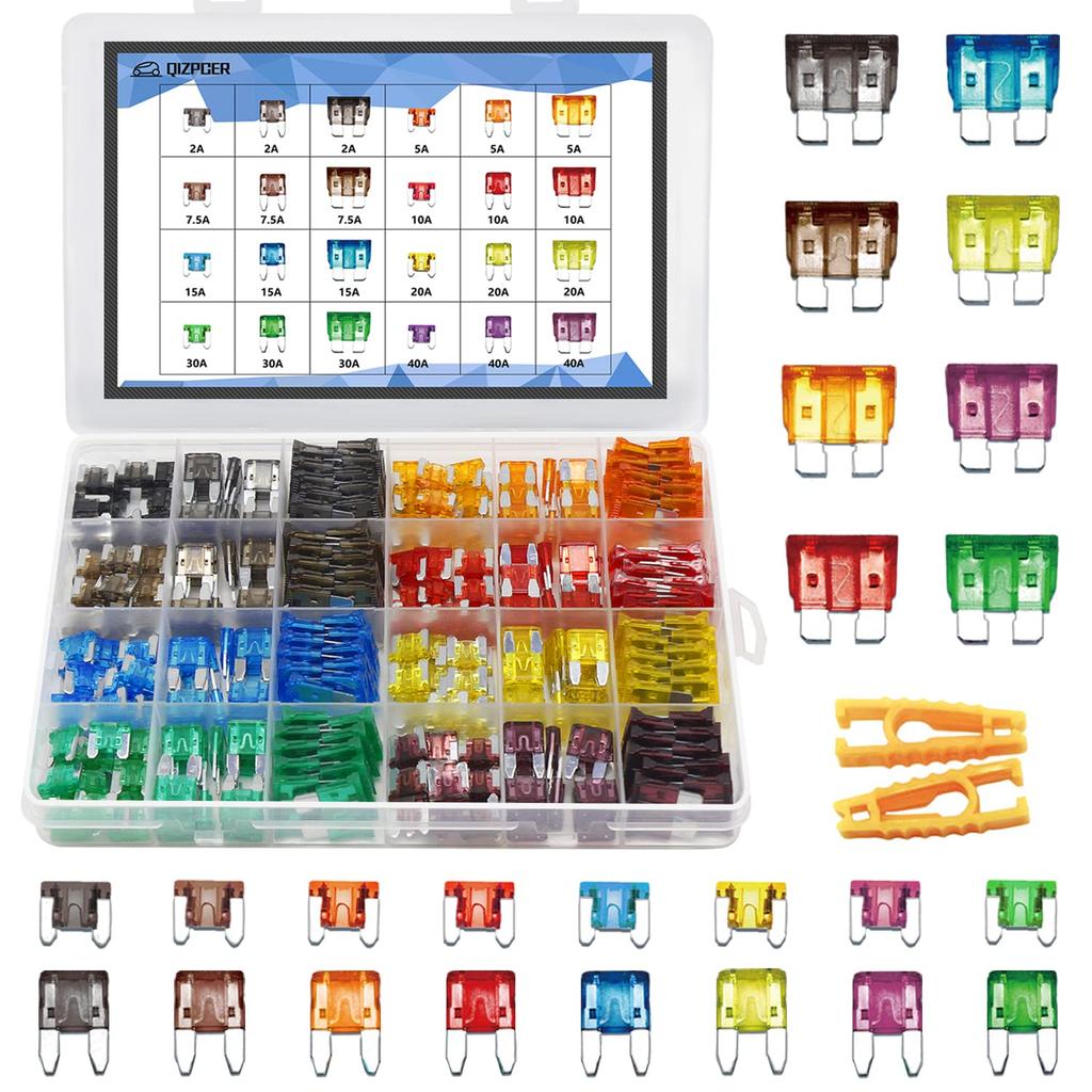 282 Pieces Car Fuses Assortment Kit - Blade Fuses Automotive - Standard & Mini & Low Profile Mini Size (2A/5A/7.5A/10A/15A/ 20A/30A/40AMP/ATC/ATO)