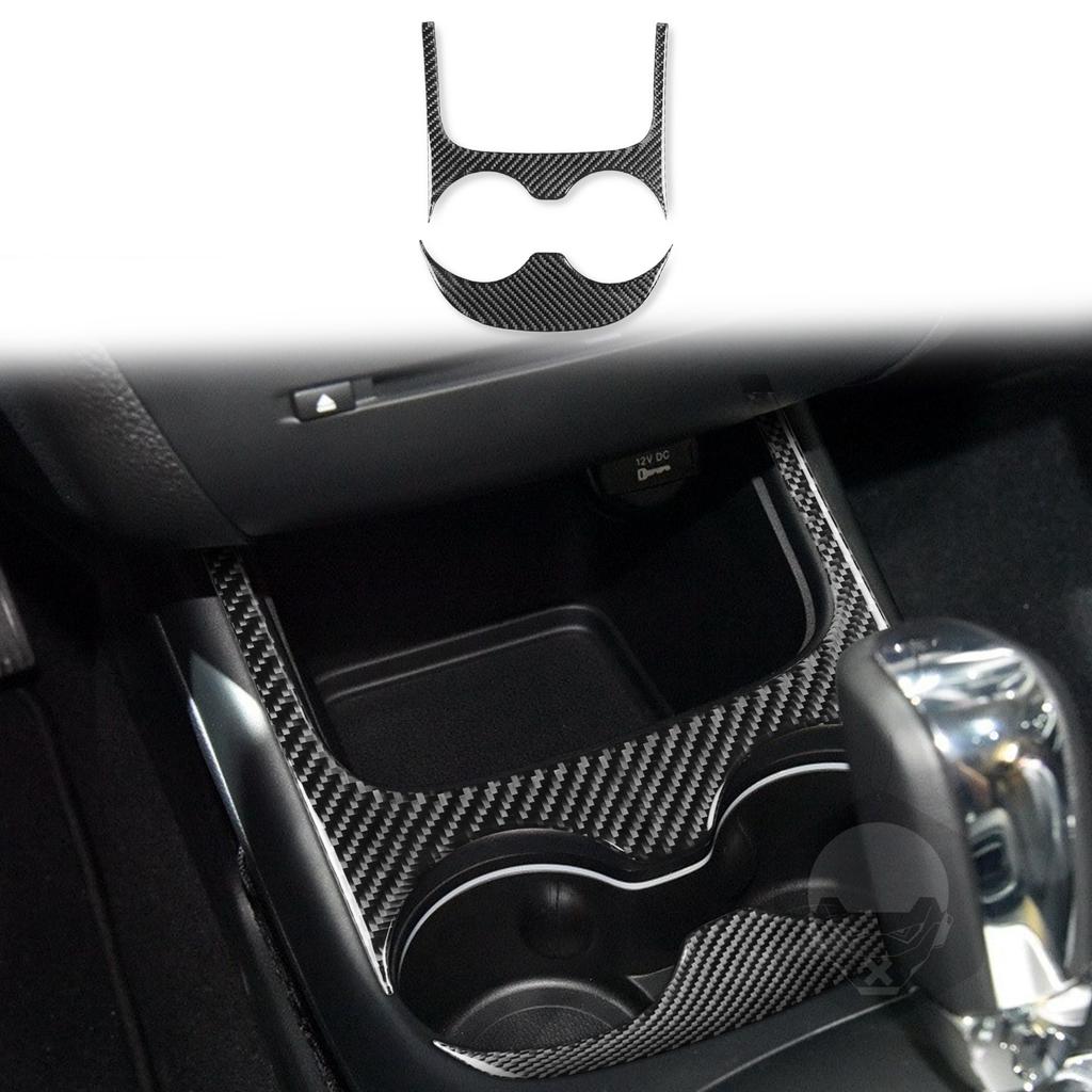 Für Dodge Journey 2011-2017 Kohlefaser Mittelkonsolen-Becherhalter-Panel-Zierleiste Abdeckung Auto-Innenzubehör Dekorativer Aufkleber