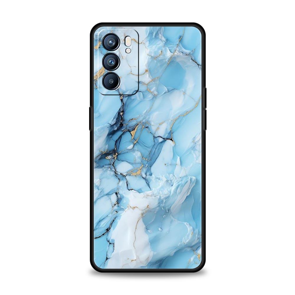 Phone Case For Oppo Find X6 Pro X5 A54 A53 A52 A9 A15 A95 A17 A16 A76 A74 A57 A31 Reno8 Reno7 Reno6 Pro 5G Cover Marble