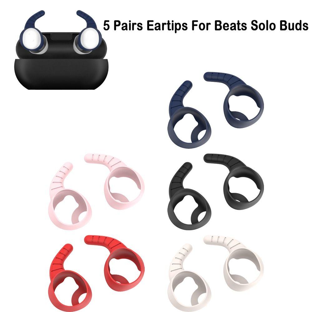 5Pairs New Silicone Eartips Earplug Earcap Earbuds Wings Hook Accessories Ear Cover for Beats Solo Buds