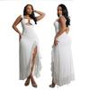 Women's Halter Dress with Cutout and Slit Dress
