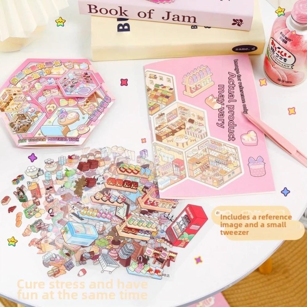 Multiple Scene Cartoon Scene Sticker Cute Style DIY Toy Sticker  Birthday Present
