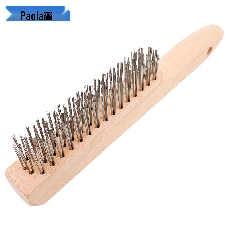 Paola Wooden Handle Stainless Steel Wire Brush