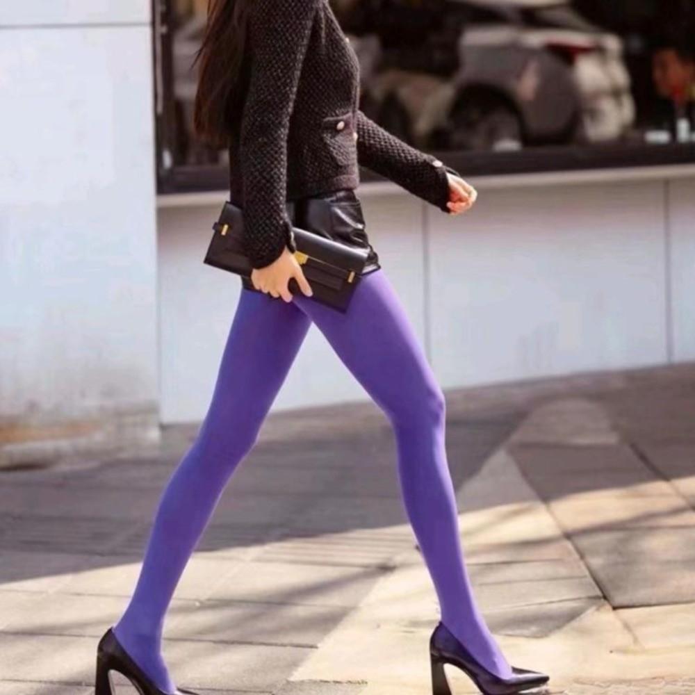 High Elastic Woman Tights 80D Gothic Stockings Colorful Pantyhose Tights For Women