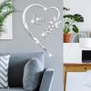 LOVE Heart Mirror Wall Stickers Self Adhesive DIY Acrylic Mirror Stickers for TV Background Bedroom Wall Art Home Decoration