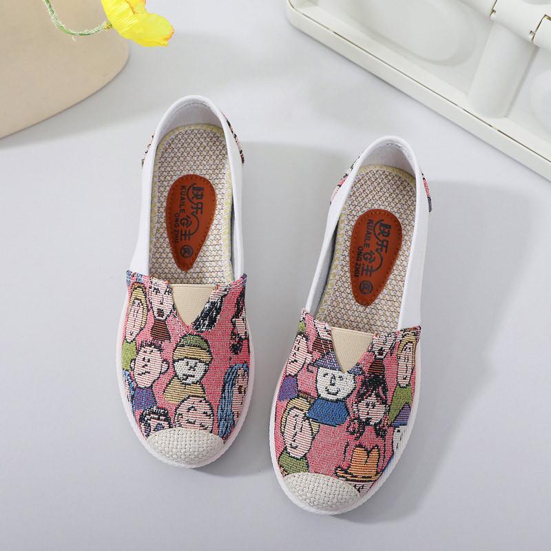 Spring New Cloth Shoes Women's Shoes Non-slip Soft Sole Trend Versatile Canvas Shoes One-pedal Fisherman Shoes