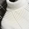 Turtleneck Men Sweater Thick Acrylic Fiber Winter Autumn Base Shirt for Daily Wear