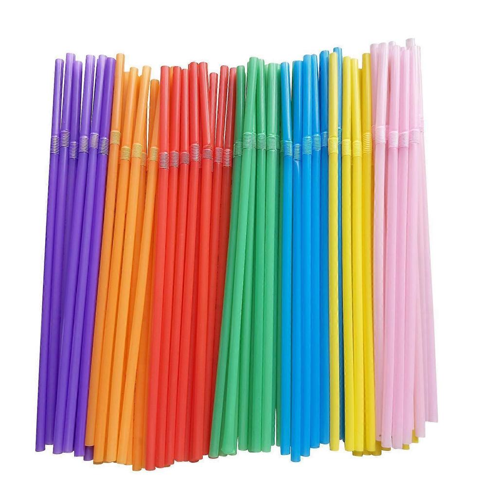 300pcs 7.8in Party Jumbo Straws Smoothie Straws Milkshake Straws Extra Wide Assorted Bright