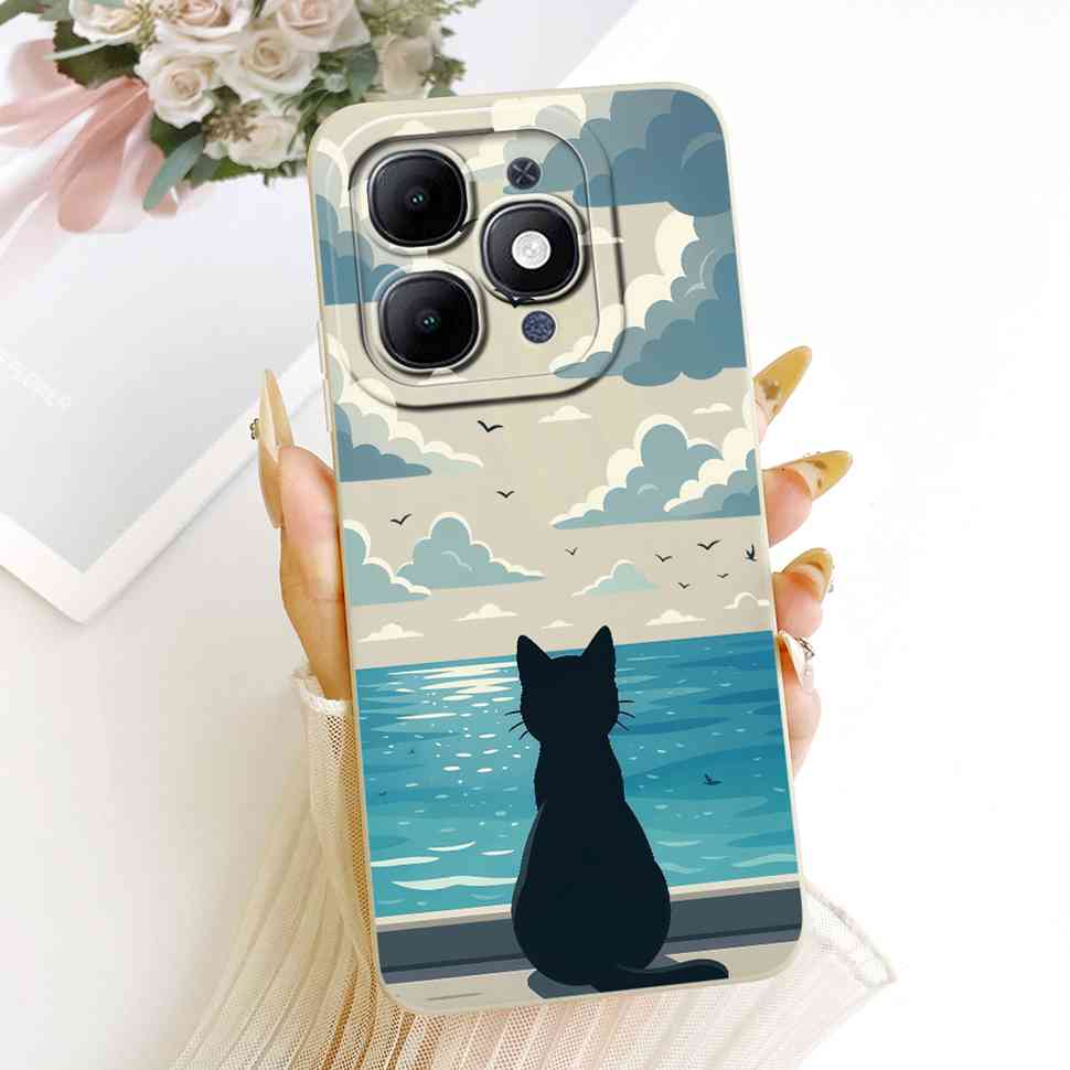 Für itel A90 4G A6610L Hülle Cartoon Freche Katze Silikon Rückseite Für Itel a90 ITEL A90 Stoßfeste Handyhüllen Fundas
