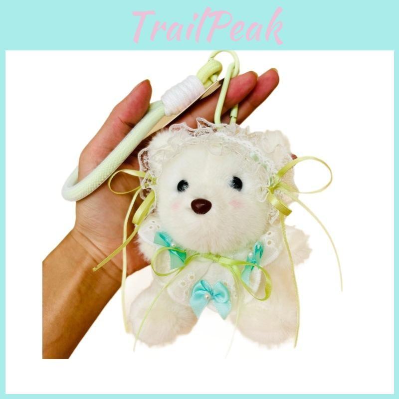 Bow Cute Lace Decoration Cartoon Plush Bear Doll Pendant Children Toy Gift For