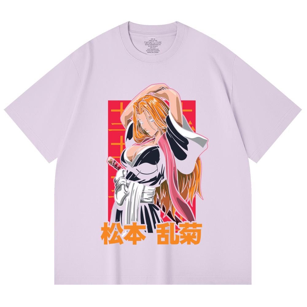 230 Gsm 100% Cotton Bleach V8 Matsumoto Print Unisex Heavy Cotton T Shirt