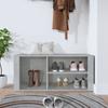 816924 vidaXL Shoe Cabinet Concrete Grey 100x35x45 Cm Engineered Wood