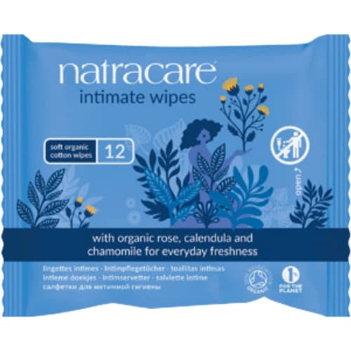 Natracare Organic Feminine Wet Wipes, 12 Sheets, NC0151