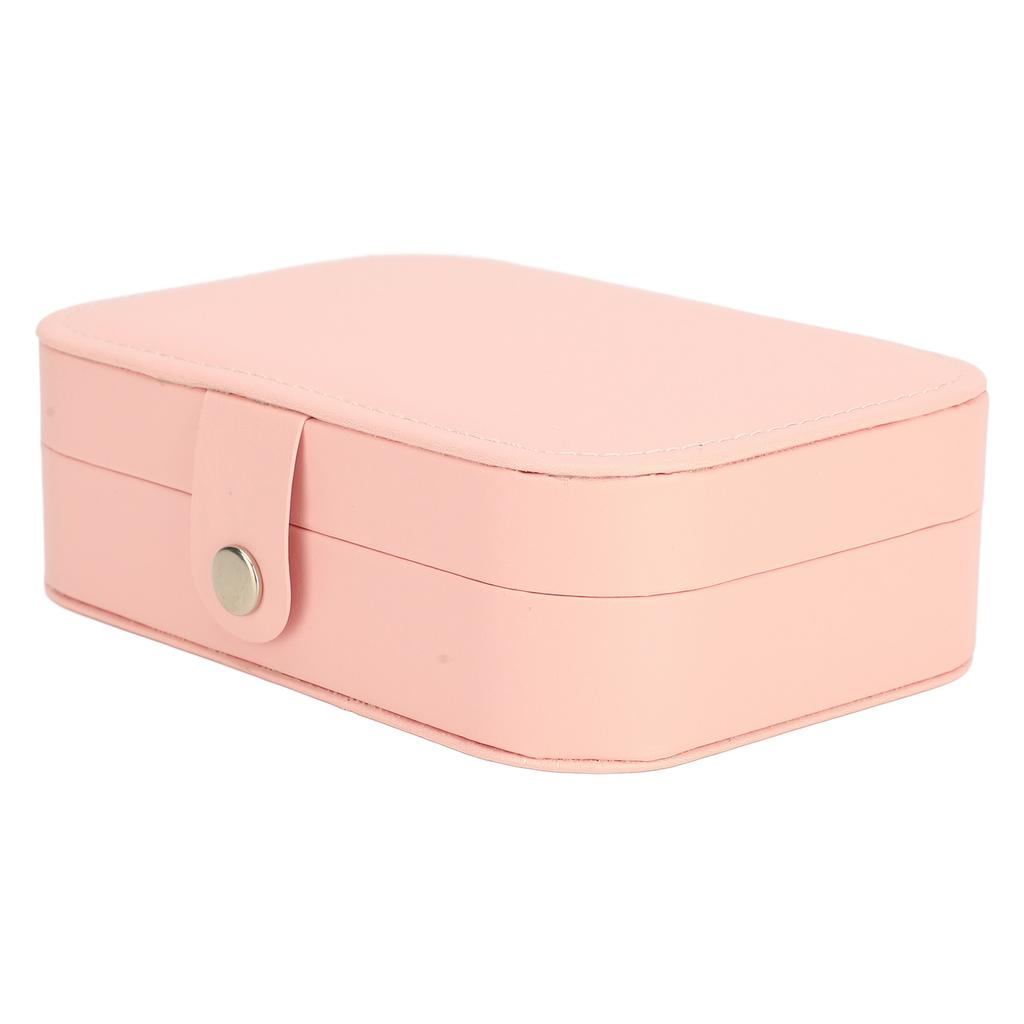 Travel Jewelry Box Portable Mini Jewelry Storage Box Double Layer PU Leather Jewelry Organizer for Earrings Rings