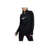 Nike Logo Print Half-Zip Pullover Running Fitness Training Sweatshirt Women Tops Black DX0953-010