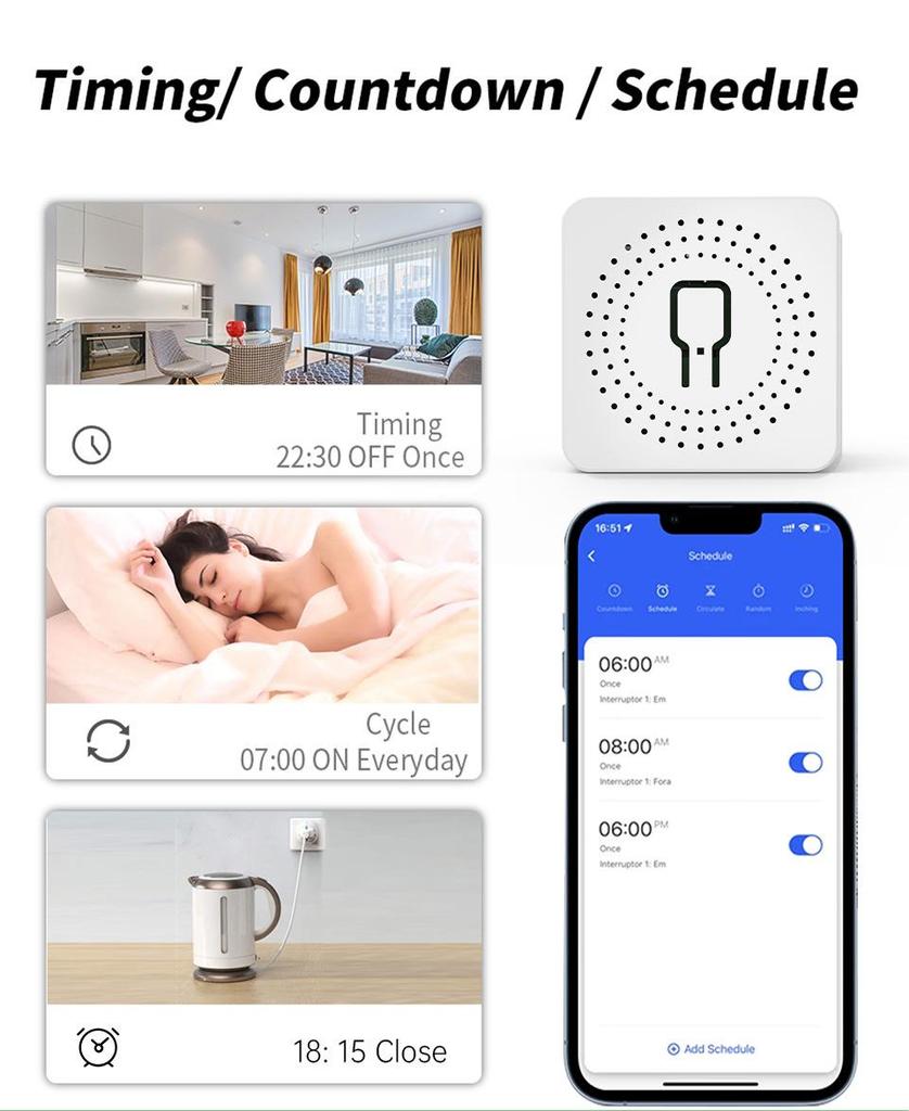 Tuya WiFi Smart Switch Disconnector with App & Voice Control Timer