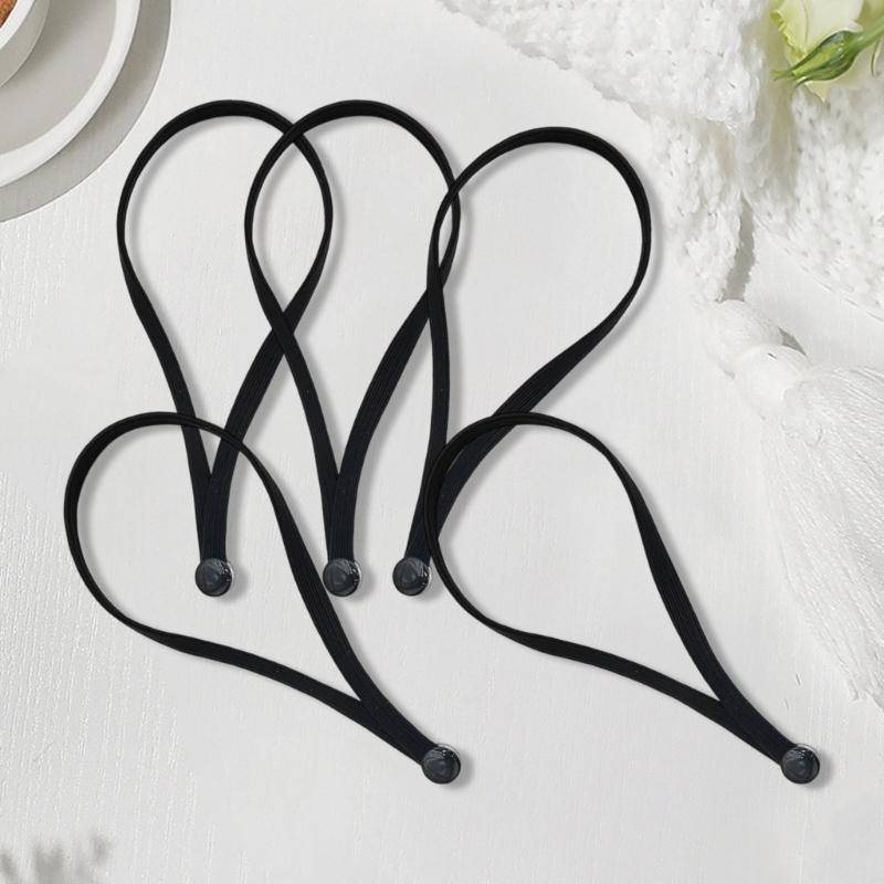 5PCS Soft Nylon Hair Elastics Stretchy Hairband for Women Natural Curly Hair Adjustable Afro Puff Hair Accessories