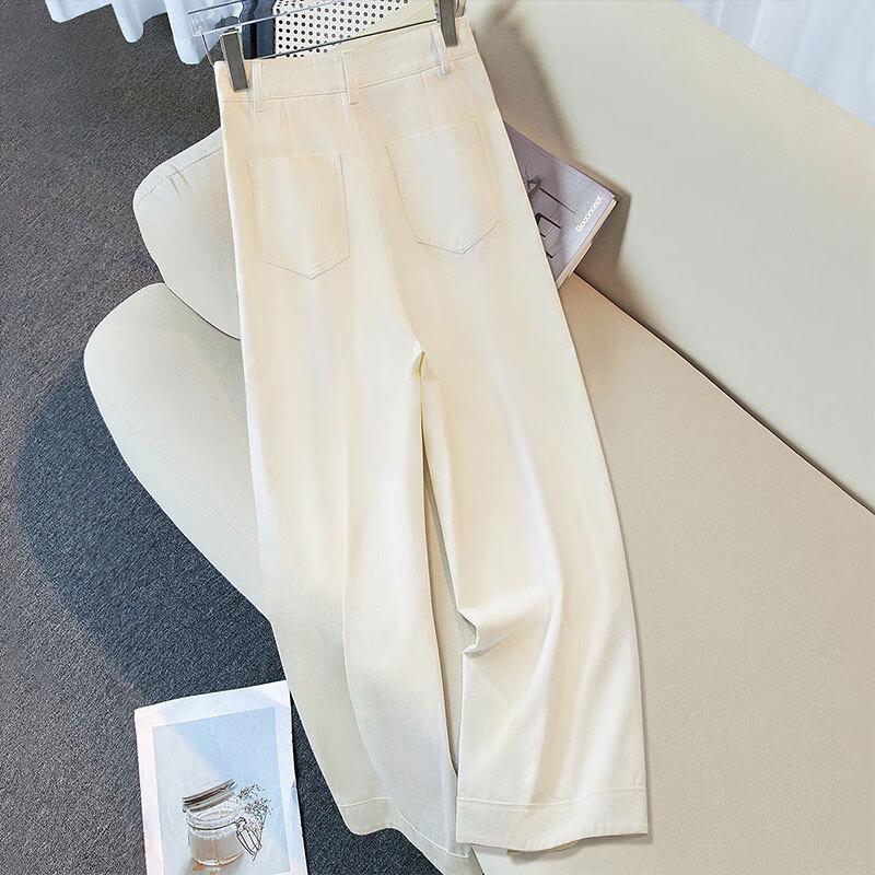 Sylbursche Women's High-Waist Wide-Leg Casual Pants