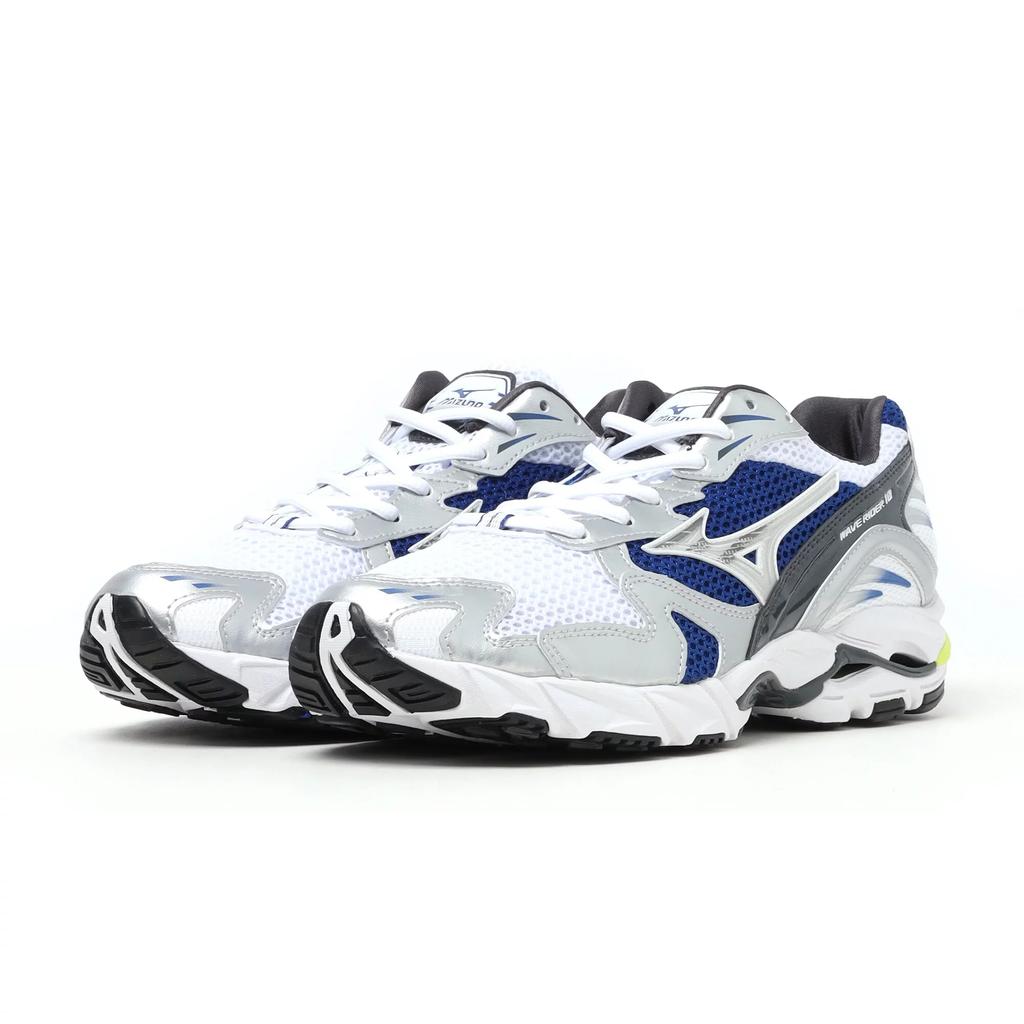 Mizuno Wave Rider 10 Comfortable Versatile Shock Absorbing Durable Low Top Casual Running Shoes Unisex sneaker White Blue D1GA210406