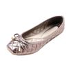 Spring Summer Shoes Women Flats Square Toe Ladies Brand Shoes Fashion Ballet Flats Black Gold Soft Plus Size 41