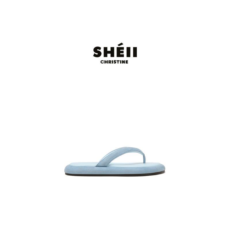 

Овчина, пара пляжных шлепанцев на толстой подошве, женские летние прохладные тапочки для улицы 40