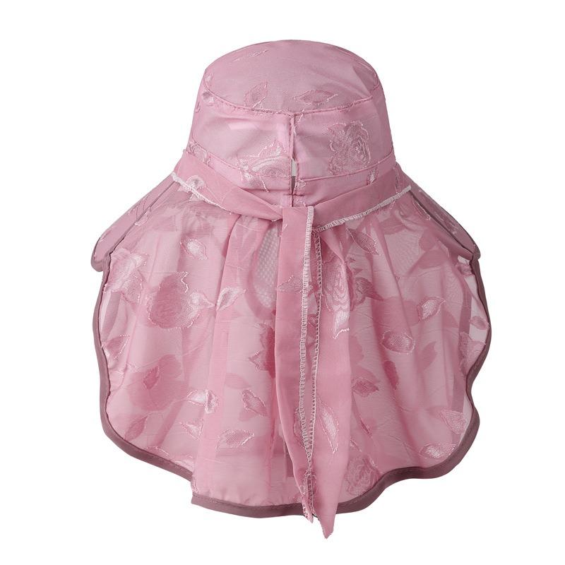 Hat Women's Summer Sun Hat Big Brim UV Protection Tea Picking Hat Sunscreen Face Mask Dry Farm Work Sun Hat