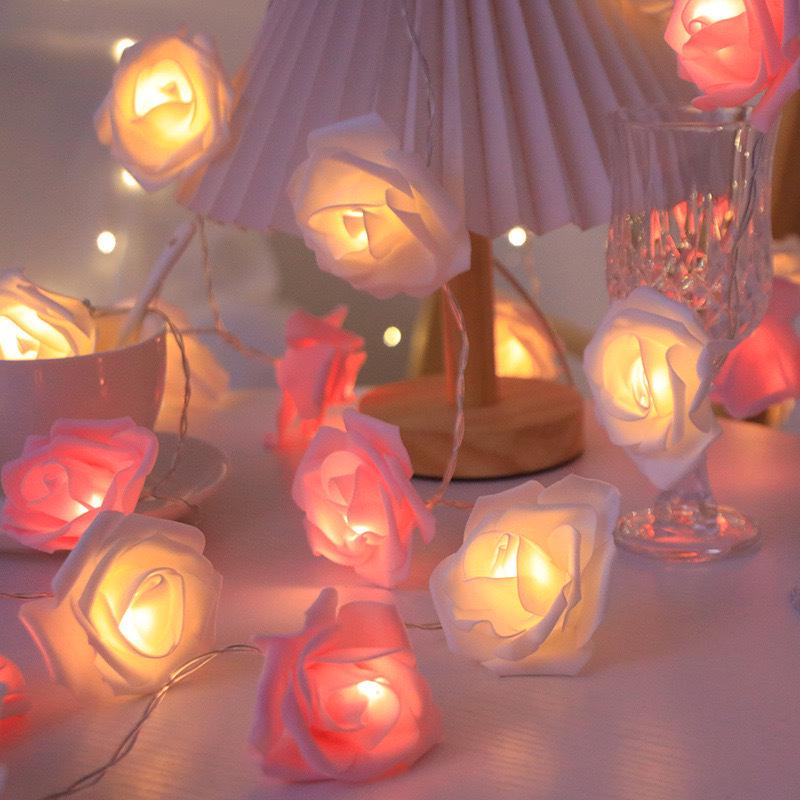 

LED Rose Flower String Lights for Weddings, Birthdays, Valentine s Day, and Festive Decor 1.5m 10 LED 2A Constant Battery Box