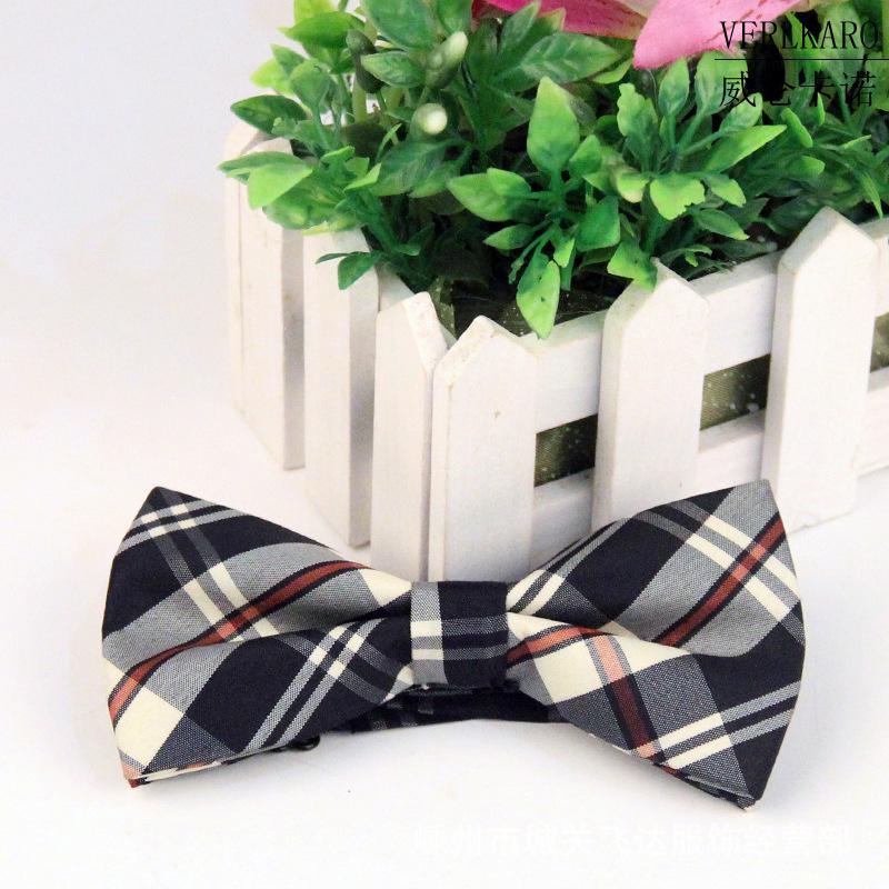 Wielokolorowa żakardowa w 100% bawełniana muszka biznesowa i casualowa