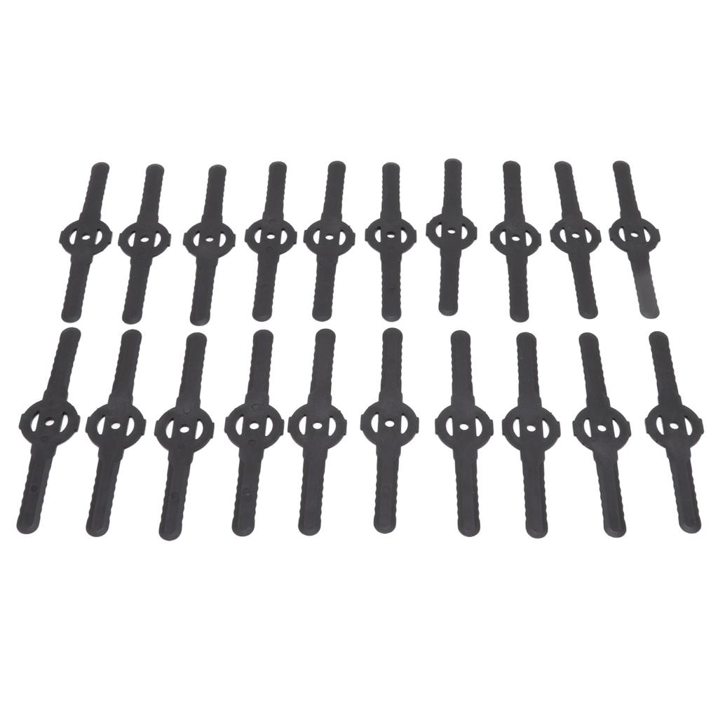 20 szt. Plastikowe ostrza do kosiarek Ogród Elektryczny podkaszarka do trawy Długie ostrze Trymer Akcesoria Czarny