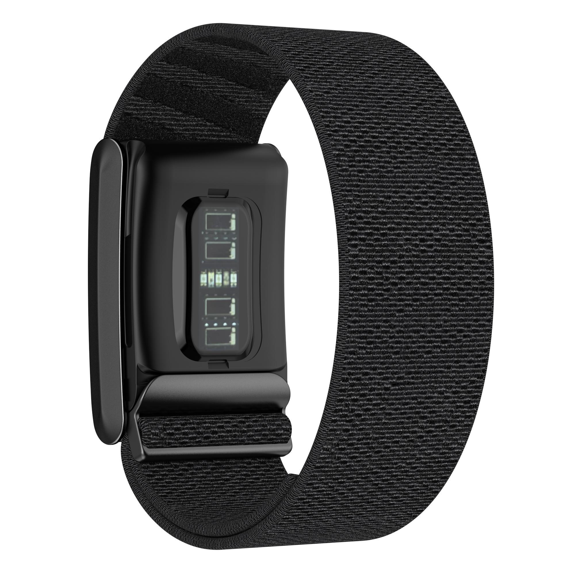 

KALEBOL For WHOOP 4.0 Watch Strap Twill Elastic Nylon Woven Wrist Band Black/Grey