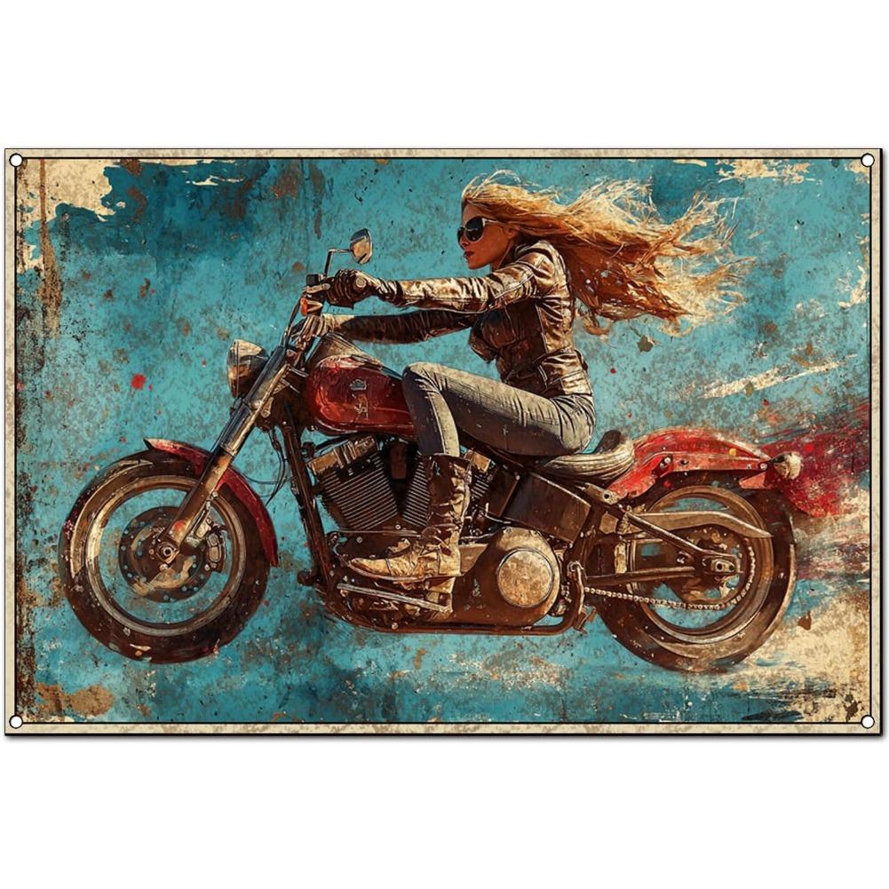 Original Vintage Tin Sign Wall Art Antique Style Motor cycle Club Decorations Artwork Funny Retro Metal Decor for Home C