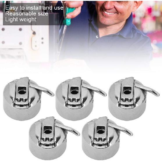 5 Pcs Bobbin Case, Sewing Machine Stainless Steel Bobbin Case for Front Loading 15 Class Machines Sewing Machine Bobbin Holder Sewing Machine Spart