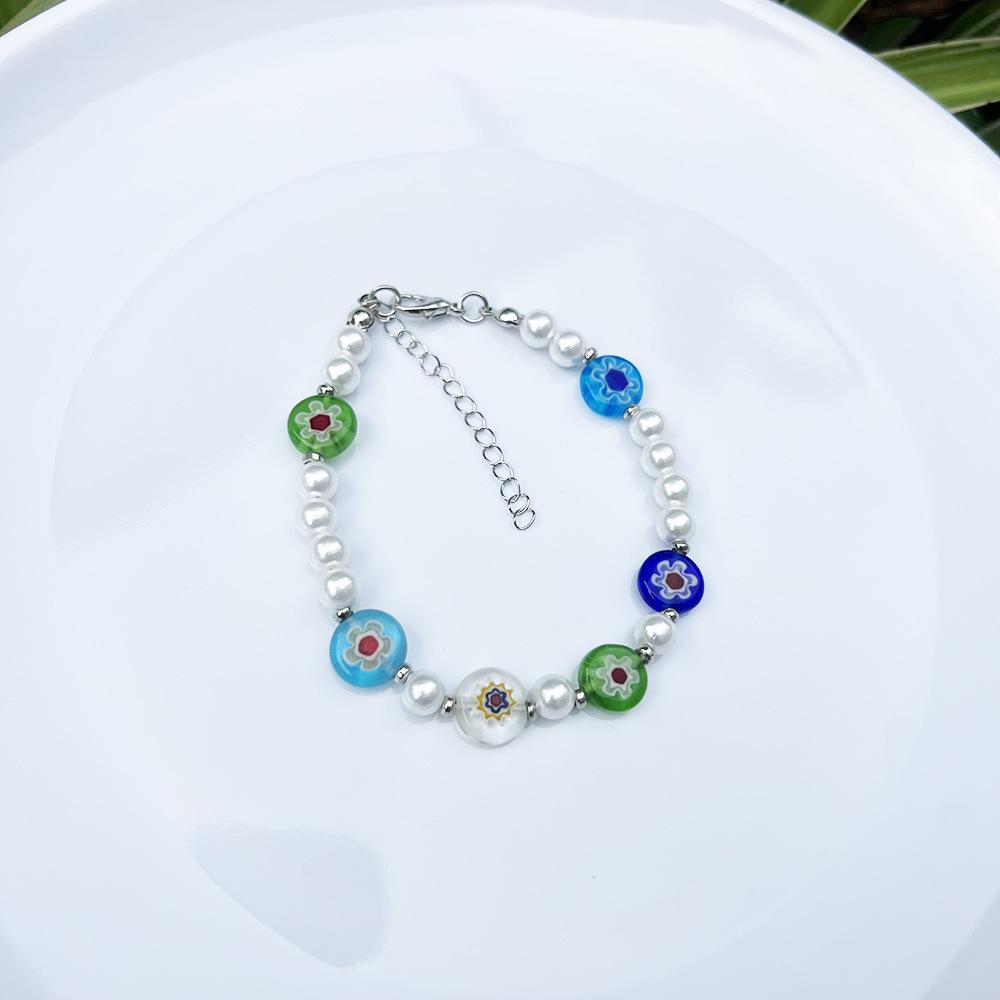 Pearl Glaze Floral DIY Jewelry Set: Earrings, Necklace & Bracelet